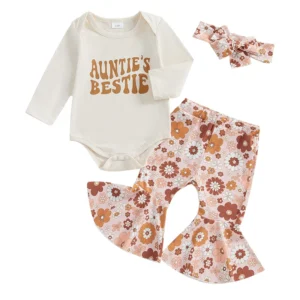 Baby Girl Fall Letter Print Long Sleeve Romper