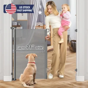 Retractable Baby Safe Doorways 71" Wide Child Safety Gate