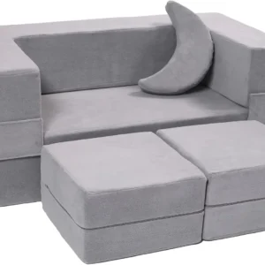 Kids Modular Sofa Bed, Convertible Foam Armchair Play Set.