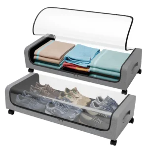 2Pack Bed Storage Box with Wheels Large Capacity